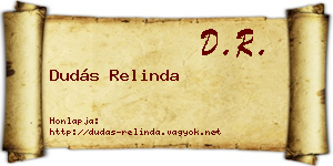 Dudás Relinda névjegykártya
